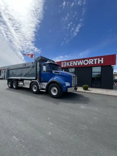 2026 SURF BLUE KENWORTH T880 WITH SIMARD TWIN STEER AND 21' BIBEAU DUMP BODY !!! 2026 KENWORTH T880...