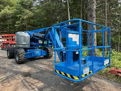45 ft Platform Height Gas Articulating Boom Lift – Genie Z-45/25, 4x4, Outdoor Rough Terrain Manlift...