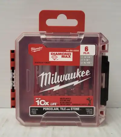 (94187-6) Milwaukee 49-56-0550 Diamond Max 6pc Drill Bit Set, View more