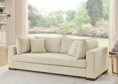 NEW 89.5" MODERN SQUARE ARM COUCH LIVING ROOM SOFA BT2553 COMPARE AT $1499.95 SALE $899.95 This sofa...