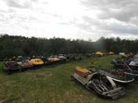 VINTAGE SNOWMOBILE WRECKING YARD SELLING OUT