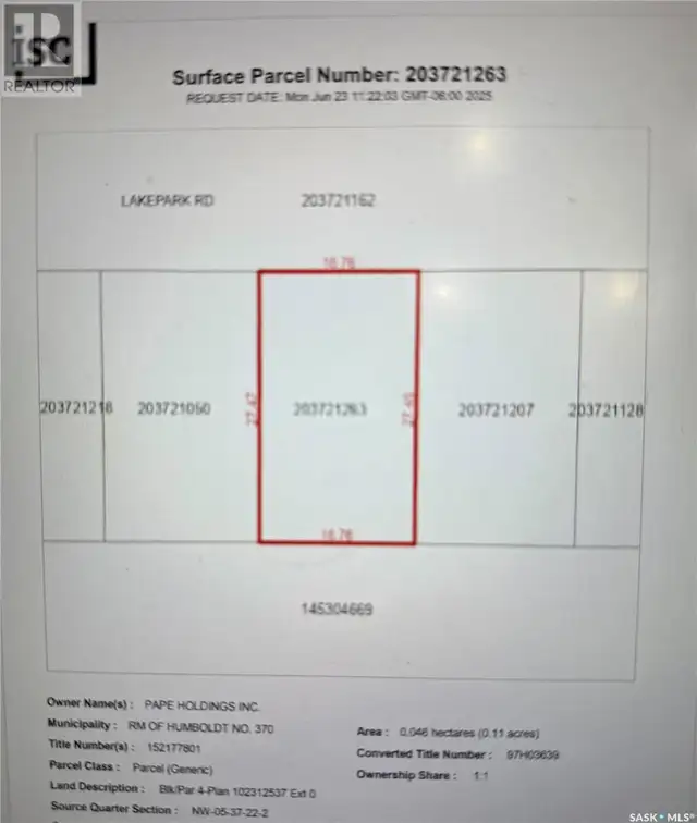 4 Lakepark ROAD Humboldt Rm No. 370, Saskatchewan in Land for Sale in Saskatoon - Image 3