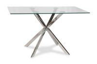 GLASS TOP ROUND OR RECTANGULAR DINING TABLES - $250