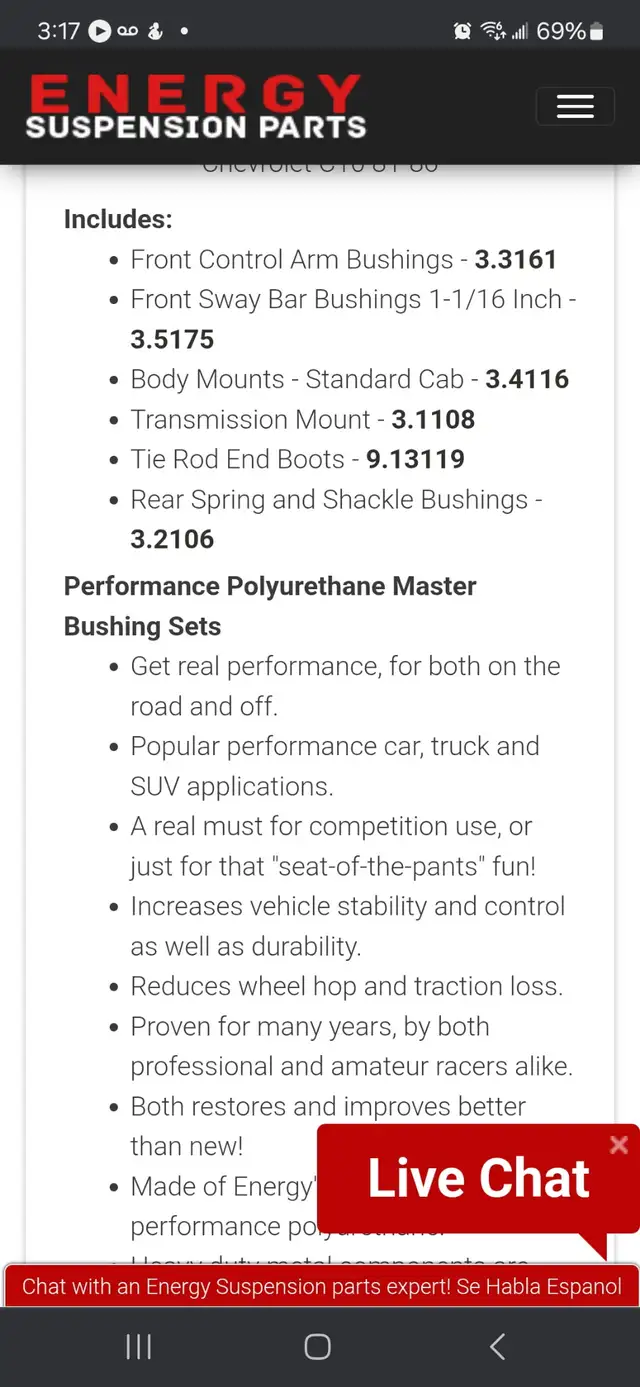 1981 - 1986 CHEV GMC 2 WHEEL DRIVE COMPLETE BUSHING KIT C1500 in Auto Body Parts in Edmonton - Image 3