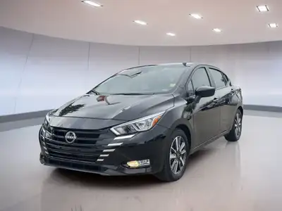 Meet the 2025 Nissan Versa SV, a smart used sedan at Ens Toyota in Saskatoon. Finished in Black with...