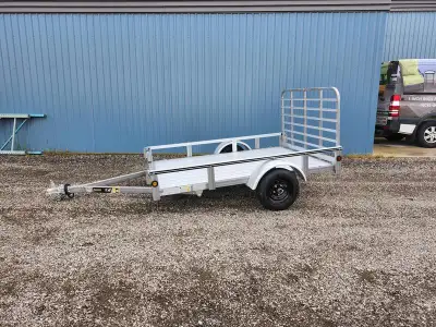 2025 5 x 8 galvanized cargo utility trailer Ramp gate 1500lb cap, View more