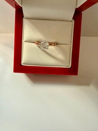 Women's 14K Rose Gold 1 Ct Diamond Engagement Ring`w appraisal Hamilton Ontario Preview