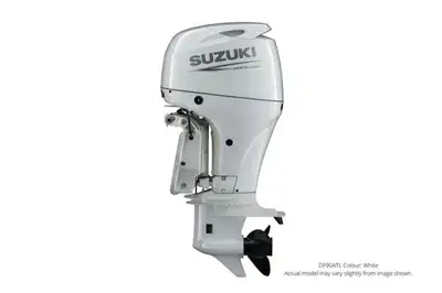 In Stock - Suzuki DF90ATXW Extra Long Shaft, Power Trim & Tilt, Remote Engine Controls and rigging s...
