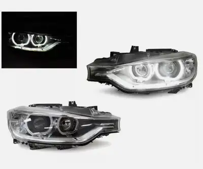 BMW F30 HEADLIGHT 328i 320i HALO PROJECTOR LED HEADLIGHT SET MADE BY DEPO 2012 2013 2014 2015 2016 2...