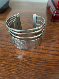 Silver bangle bracelet
