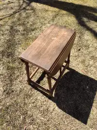 Antique folding accent table