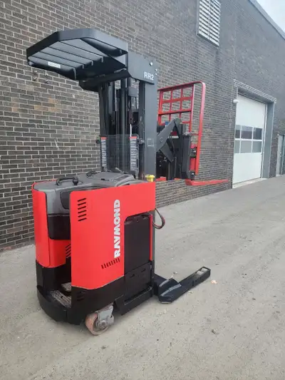 Keywords: Raymond reach forklift, electric reach forklift, 3,000 lbs capacity, 3-stage mast, forklif...