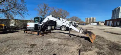 BOBCAT, E85, ENCLOSED CAB, TRACK MOUNTED, HYDRAULIC EXCAVATOR, HEAT/AC, AUXILIARY PLUMBING, 4,539 HO...