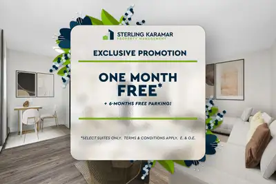 Limited Time Offer | Enjoy One Month FREE on a 13-Month Lease + 6-Months FREE Parking!* (Select Suit...