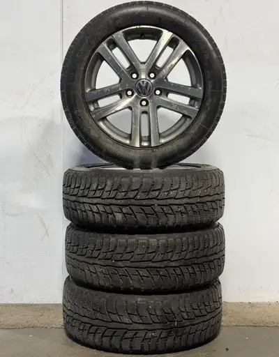 VW Jetta or Golf 5x112 rims or wheels with New BfGoodrich 205/55/16 winter tires 205 55 16 snow tire...