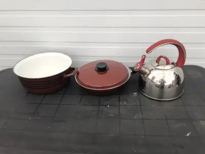 Pots & Pans in good condition 2 pots & tea kettle $15.00 Phone 613-938-8839