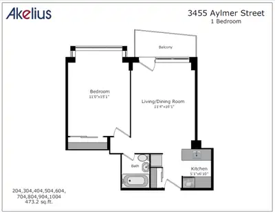 fully renovated one bedroom apartment near McGill - ID 715, View more