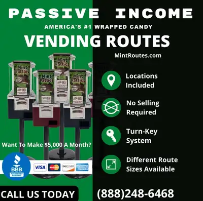 Vending Machine Business - Passive Income - Locations Include, View more