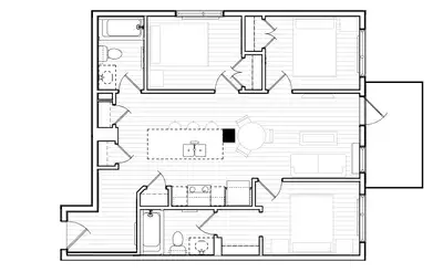 2 Bedrooms available in a shared 3 Bedroom Apartment--$750 each!