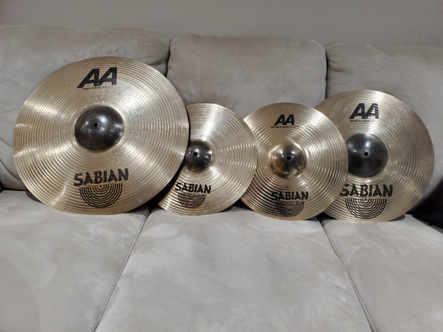 Sabian AA Metal X Cymbal Set (14" hats, 16" Crash, 20" Ride) in Drums & Percussion in Kitchener / Waterloo