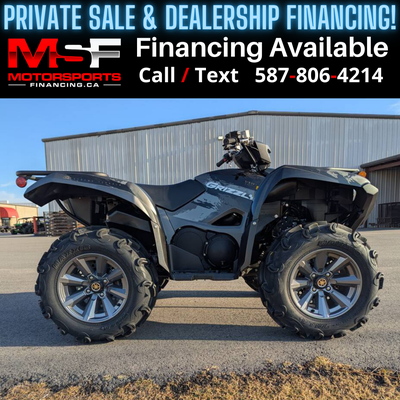 Welcome to Motorsports Financing - Kelowna! 2025 Yamaha Grizzly Engine: 850