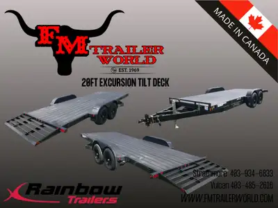 20' Rainbow Excursion Tilt Car Equipment Trailer 2-5200# axles - Family Owned Family Operated - Low...