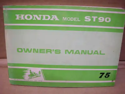 Used but in very good condition complete no tears inside pages very clean correct for 1975 Honda ST...