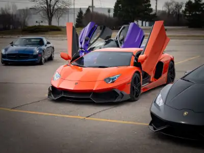 2017 Lamborghini Aventador LP700-4 finished in a striking Orange exterior is the embodiment of extre...