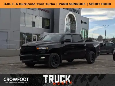 This Ram 1500 has a strong Twin Turbo Regular Unleaded I-6 3.0 L/183 engine powering this Automatic...