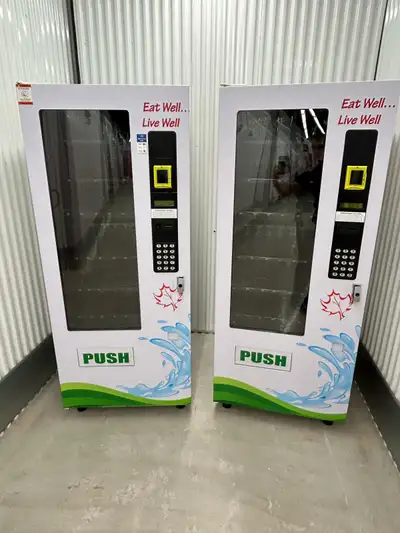 Type: 3 wide combo vending machines Condition: Excellent Selections: 30 selections Capacity: 90 Beve...