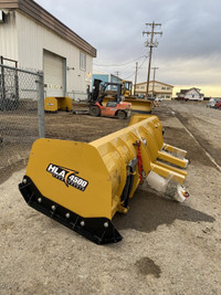 Snow pusher bucket mount wheel loader