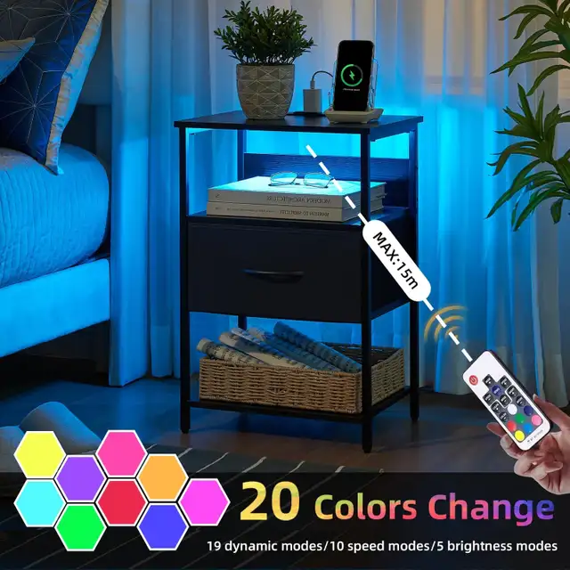 Somdot White Nightstand Set of 2 w... BNIB LOT# 20462863729258882122
