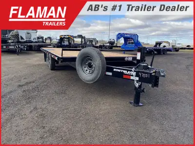 2026 SOUTHLAND 20' HIGHBOY FLAT DECK TRAILER (2) 7000lb Lippert Spring Axles Electric Self-Adjusting...
