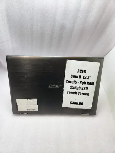 Acer Spin 5 13.3"  Core I5 8gb Ram Touch Screen, View more