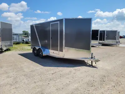 7x14' 3'6" V-nose 7' Interior Height 32" Curb side door Rear ramp with spring assist One piece alumi...