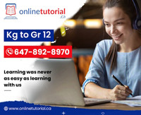 Online Tutorial - Online Tutors / Classes - Call @ 647-892-8970