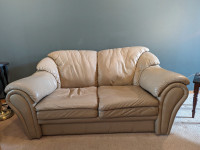 Well Cared-for Leather Love Seat