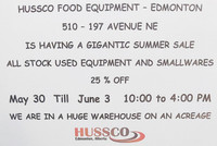 HUSSCO EDMONTON USED Bakery Butcher Restaurant  Deli Equipment