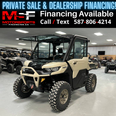 Welcome to Motorsports Financing - Kelowna! 2023 Can am Defender Engine: 550