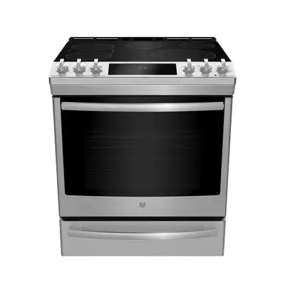 STOVE GE PROFILE SLIDE-IN INDUCTION STAINLESS STEEL OPEN BOX, View more