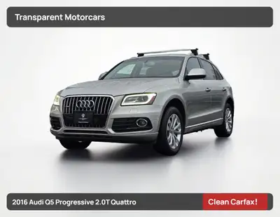 Transparent Motorcars is pleased to offer this beautiful 2016 Audi Q5 Progressive 2.0T Quattro With...