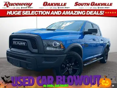 2022 RAM 1500 CLASSIC WARLOCK CREW CAB 4X4 1 Owner - No Accidents - 2 Keys Hydro Blue Pearl - Cloth...