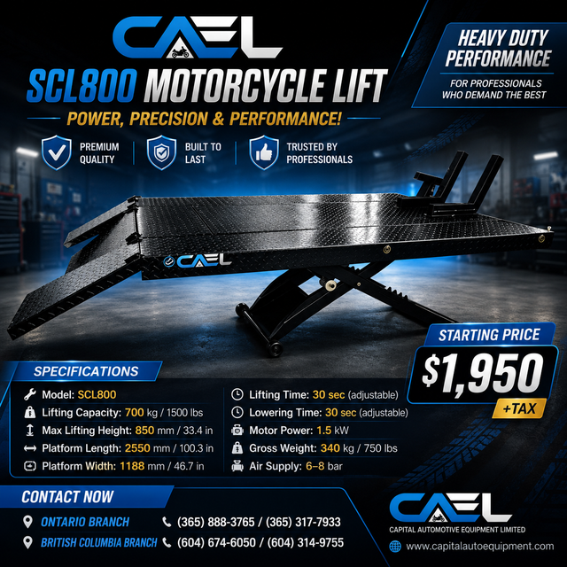New CAEL Motorcycle lift – Certified &Warranty &Finance in Other Parts & Accessories in Richmond - Image 2