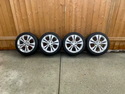 Mercedes-Benz OEM Genuine 17 Inch Wheels WITH 225/45/R17 Continental All Season Tires (70% Tread Lef...