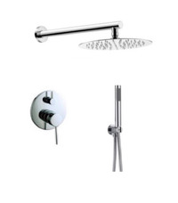 Round, 2-Function Shower Set in Chrome -WHOLESALE PRICES!