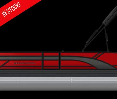 2026 Bennington 21S Swingback Finished in Absolute Red with absolute Anthracite Accents, smooth pane...