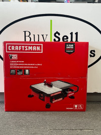 CRAFTSMAN V20 7-in Compact Cordless Wet Tile Saw - BRAND NEW