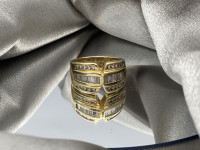 14K Yellow Gold 1.00CT. Round & Baguette Diamonds Ring $2,625