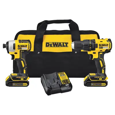 DEWALT 20V Max Lithium-Ion Cordless 1/2-inch Hammer Drill with (2) 4Ah Batteries, Charger and Case (...