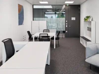 Flexible large office for rent designed to accommodate 40 people at Regus Vancouver Park Place. A fu...